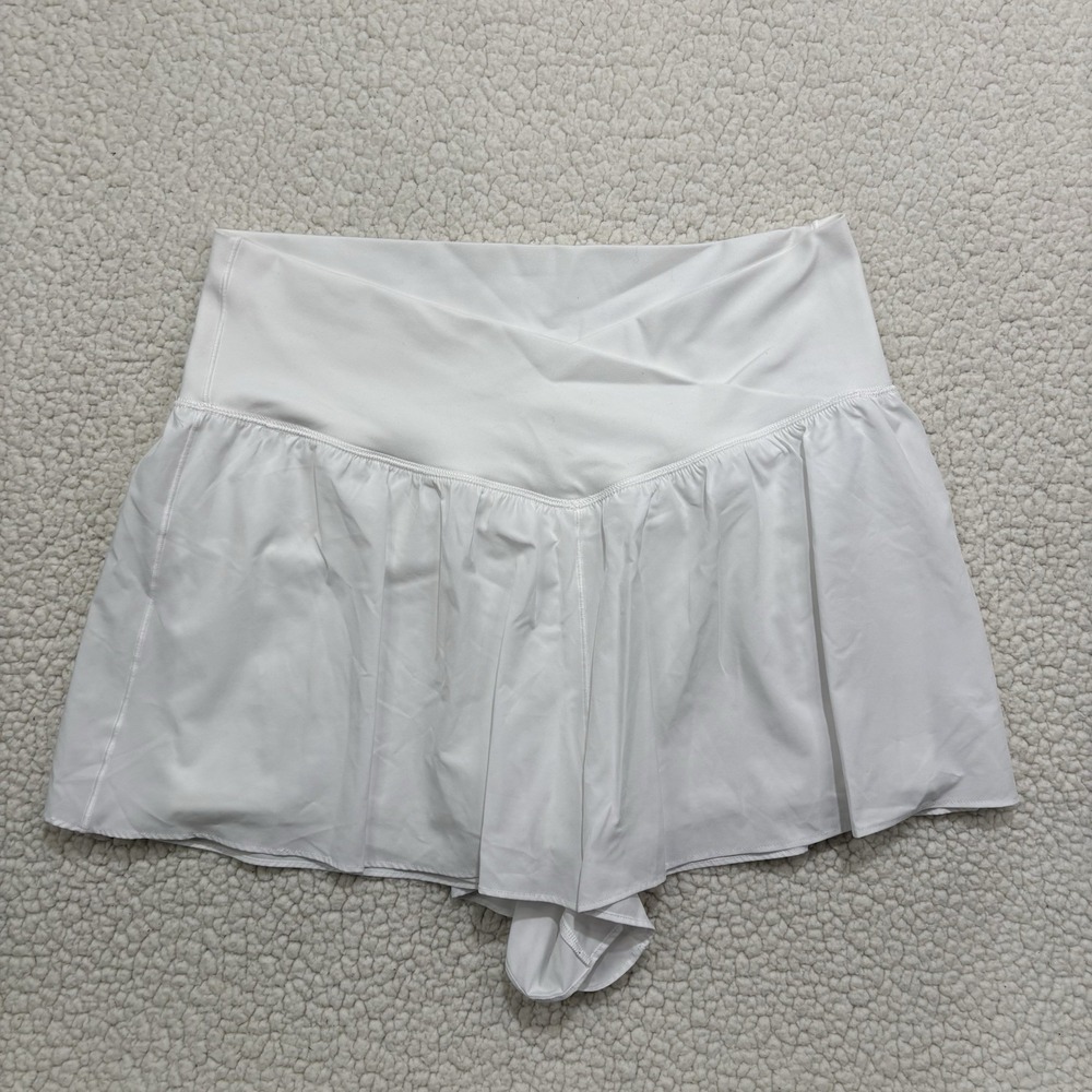 OFFLINE by Aerie Real Me Crossover Flowy Shorts XL White Athletic Skort Tennis